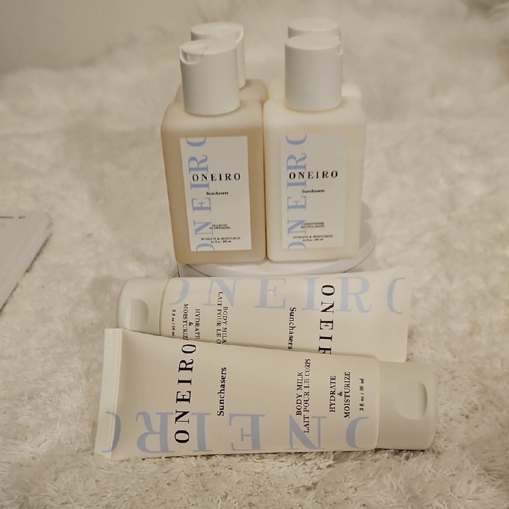 Oneiro Sunchasers Shampoo, Conditioner and Body Milk 6 Piece Bundle